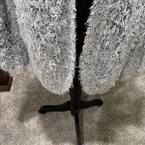 Kensie White Fuzzy Cardigan - Picture 2 of 12